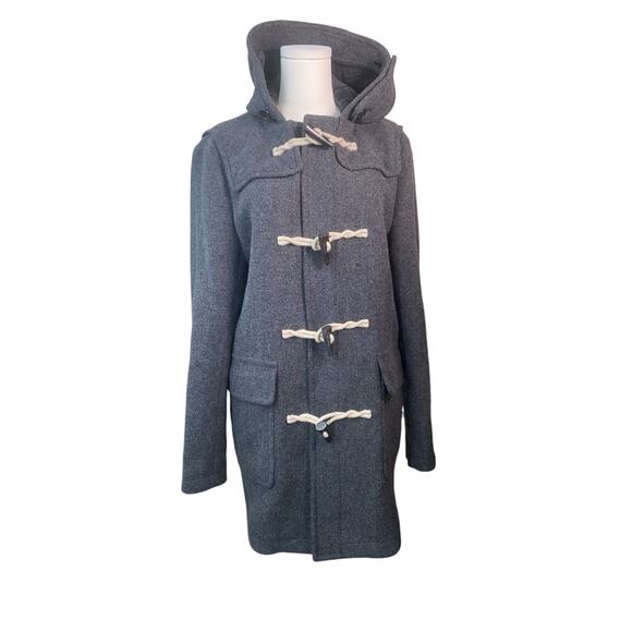 Uniqlo Duffle Coat, Toggle Coat, Mid length, Grey, Wool Blend, S, Small - Picture 1 of 10